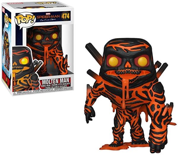 Funko Pop Marvel 474 Molten Man Caja Dañada