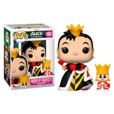 Funko Pop Disney 1063 Reina de Corazones con Rey Caja Dañada