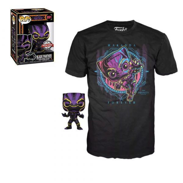 Pack Camiseta + Funko Black Panther L