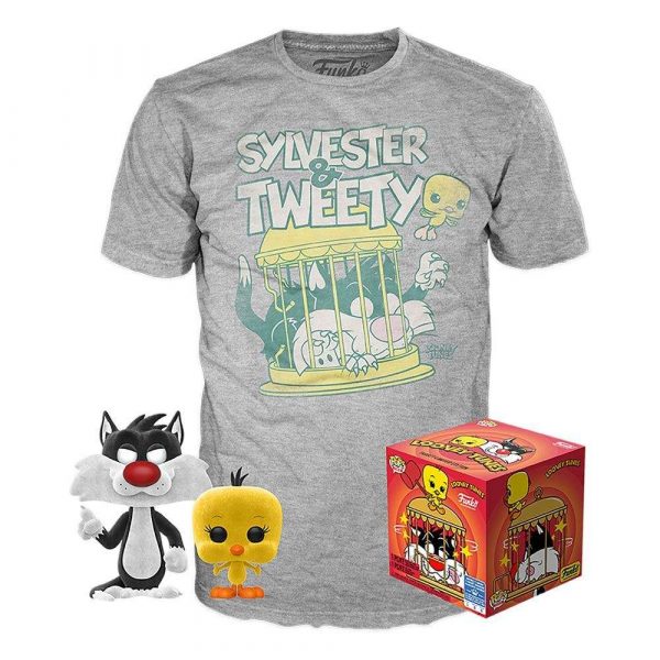 Pack Camiseta + Funko Silvestre y Piolin L
