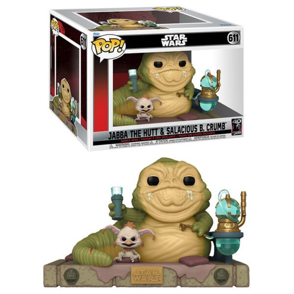 Funko Star Wars 611 Jabba The Hutt & Salacious B. Crumb