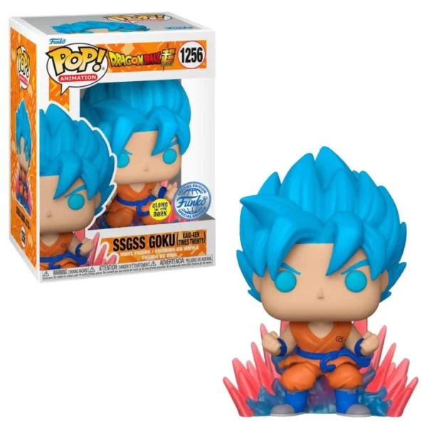 Funko Pop Animación 1256 SSGSS Goku (Kai-Ken Times Twenty)