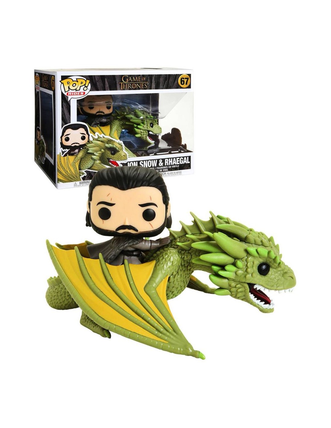 Funko Pop Rides 67 Jon Snow & Rhaegal Caja Dañada