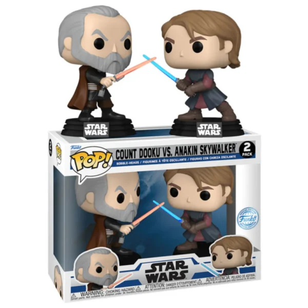 Pack Funko Pop Star Wars Count Dooku Vs Anakin Skywalker