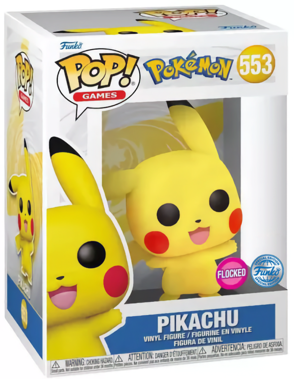 Funko Pop Games 553 Pikachu Flocked