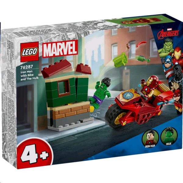 Lego Marvel 76287 Iron Man con Moto y Hulk