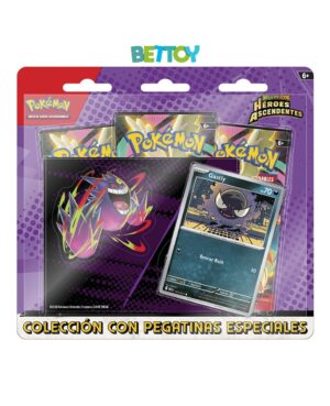 Pokémon TCG Héroes Ascendentes Gastly Pegatinas Especiales