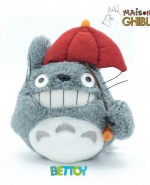 Peluche Totoro Con Paragüas Rojo Mi Vecino Totoro